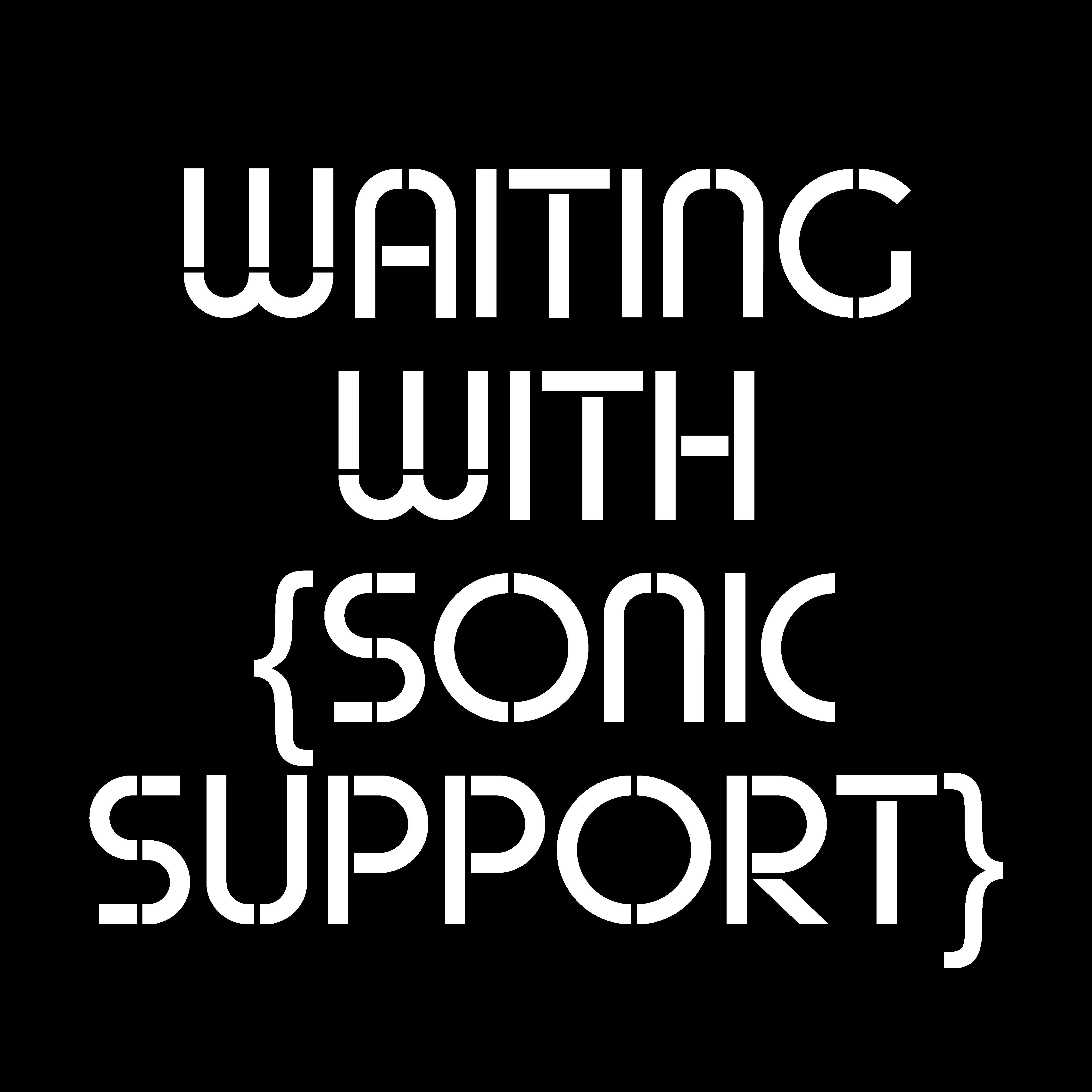 Abbas Zahedi’s ‘Waiting With {Sonic Support}' poster